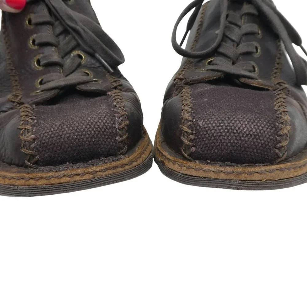 Dr.‎ Martens Oxford Shoes Mens 11 Brown Leather Canvas Comfort Lace Up